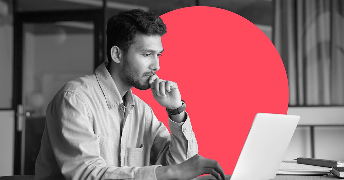 Man working on 2025 GDPR compliance.