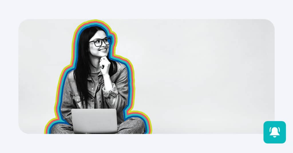 Woman working on a lead scoring model.