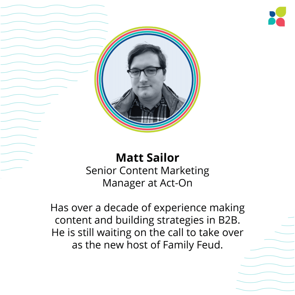 Headshot and short bio of Matt Sailor, the webinar host.