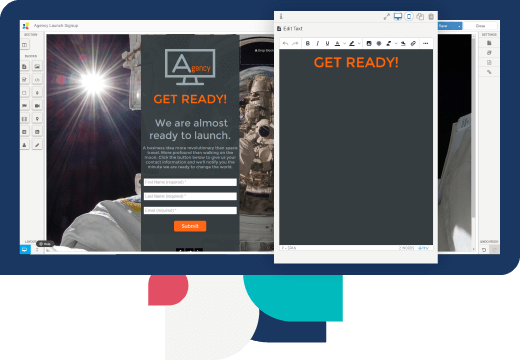 Act-On's landing page designer.