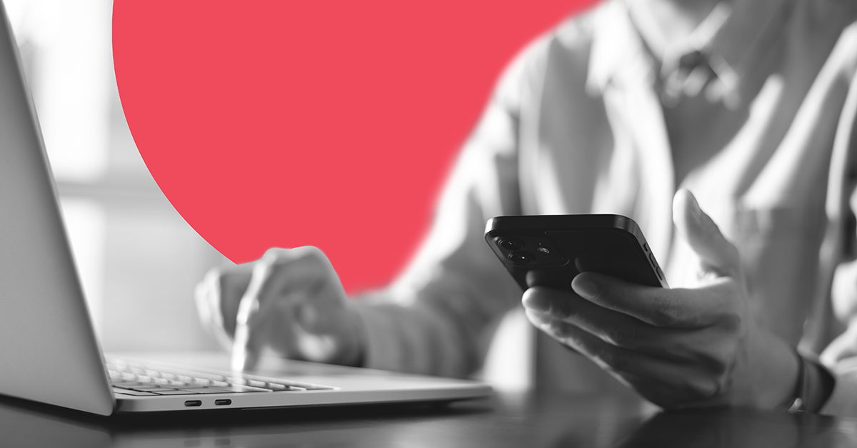 A marketer exploring impact of bot clicks on her laptop.