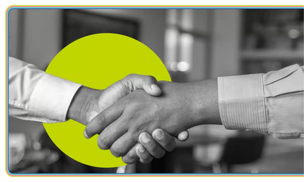 Professionals shaking hands